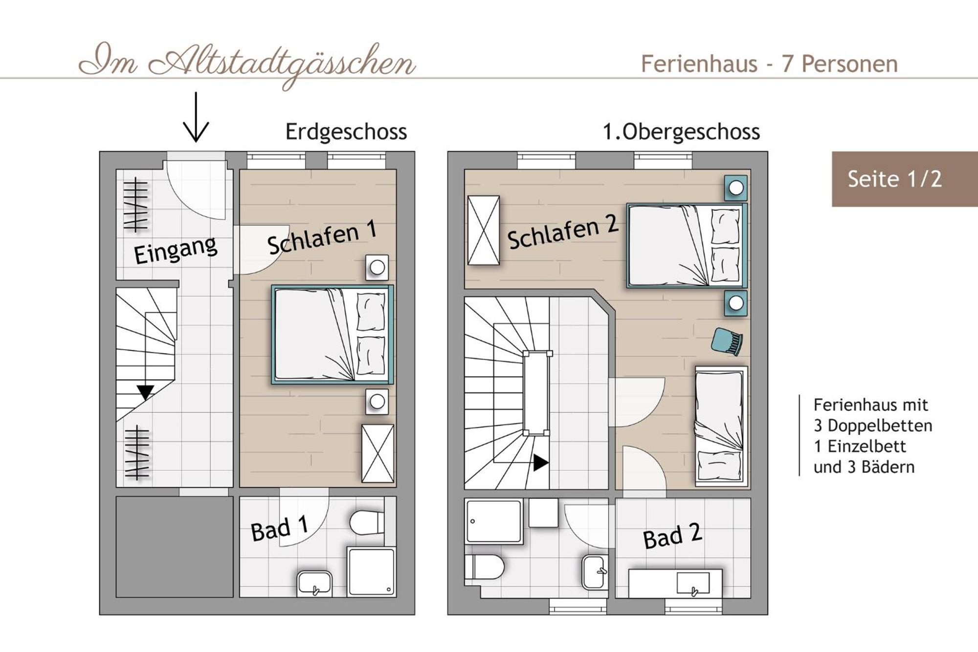 Ferienhaus Im Altstadtgaesschen Mit 3 Badezimmern Quedlinburg Exterior photo
